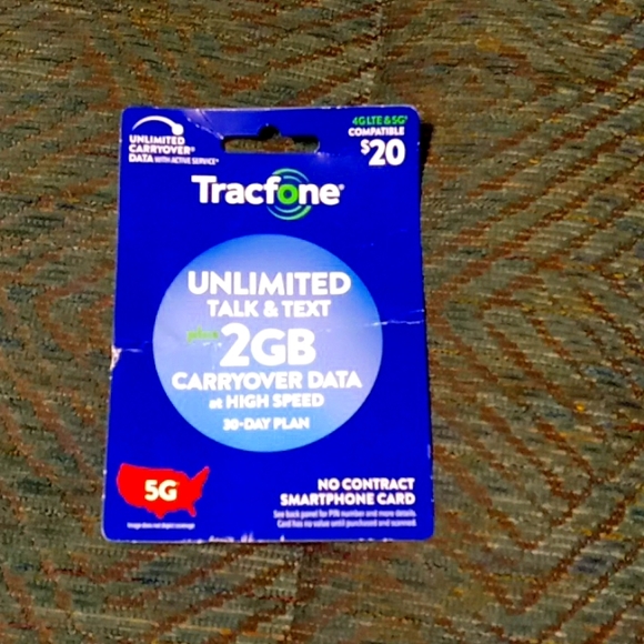 Tracfone unlimited talk and text plus 2GB carryover data 5g. - Picture 1 of 2
